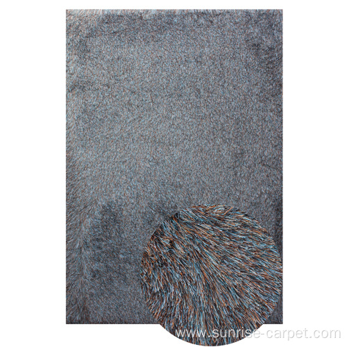 Thin Polyester Shaggy Rug with Long pile mix color